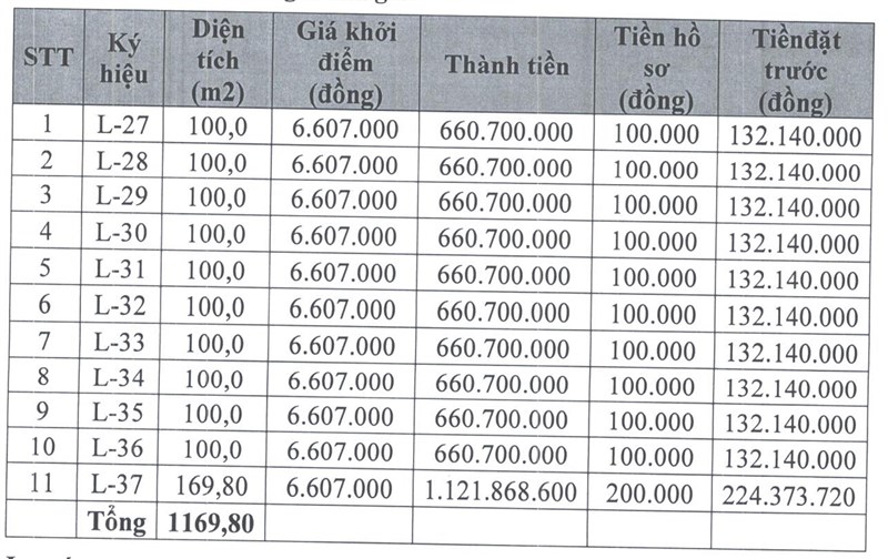 Thông báo đấu giá quyền sử dụng đất ở tại thôn Hiền Lương, xã Hiền Ninh, huyện Sóc Sơn, TP Hà Nội (đợt 02)