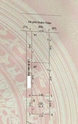 BÁN NHÀ KHÔNG NÓC PHỐ KHÂM THIÊN - LÔ GÓC 2 MẶT THOÁNG 