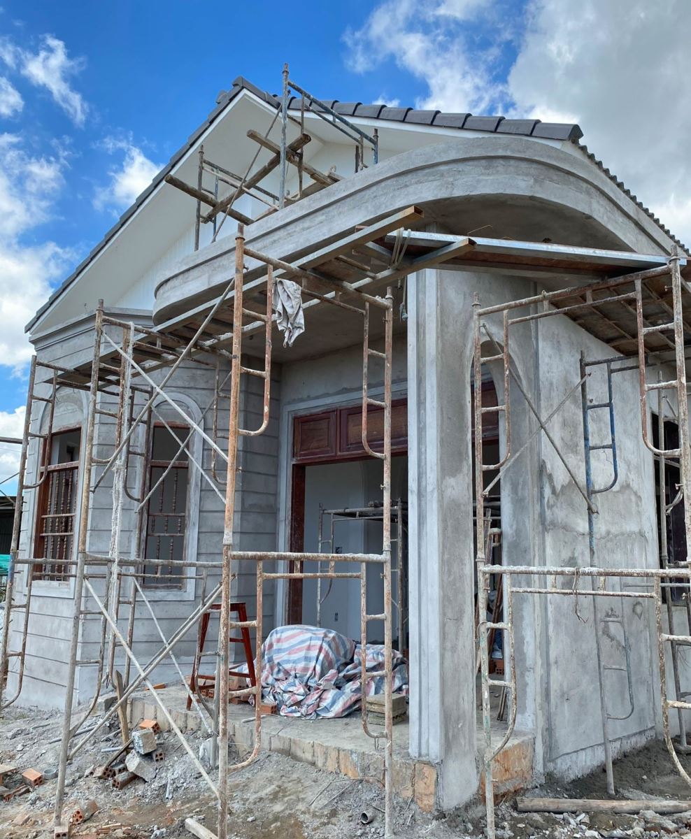 Hình ảnh minh hoạ thi công nhà cấp 4