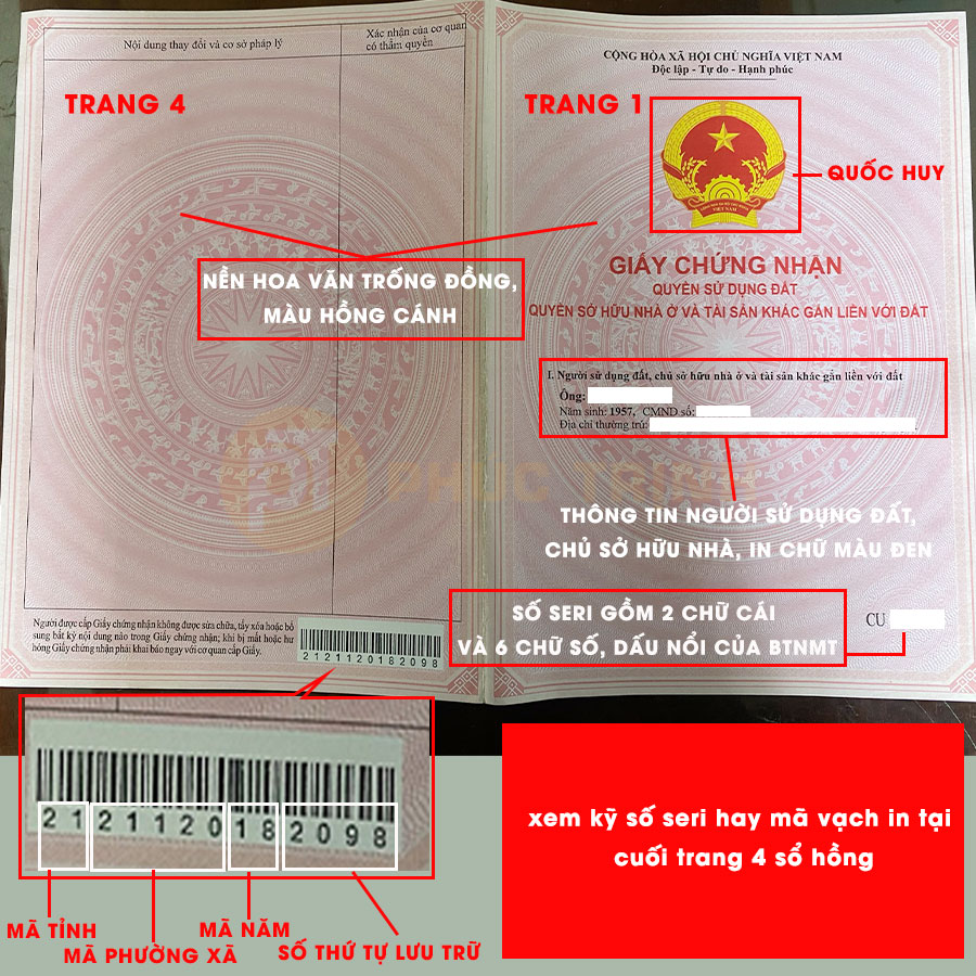 Kiểm tra thông tin trên sổ đỏ