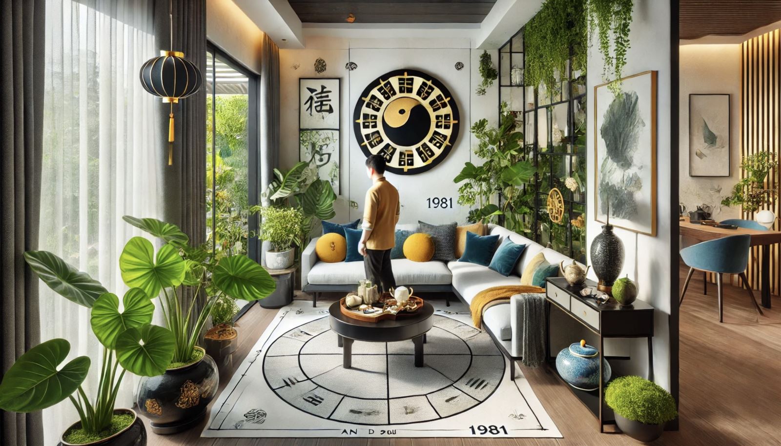 Hình ảnh minh hoạ phòng khách hợp phong thuỷ với người tuổi Tân Dậu