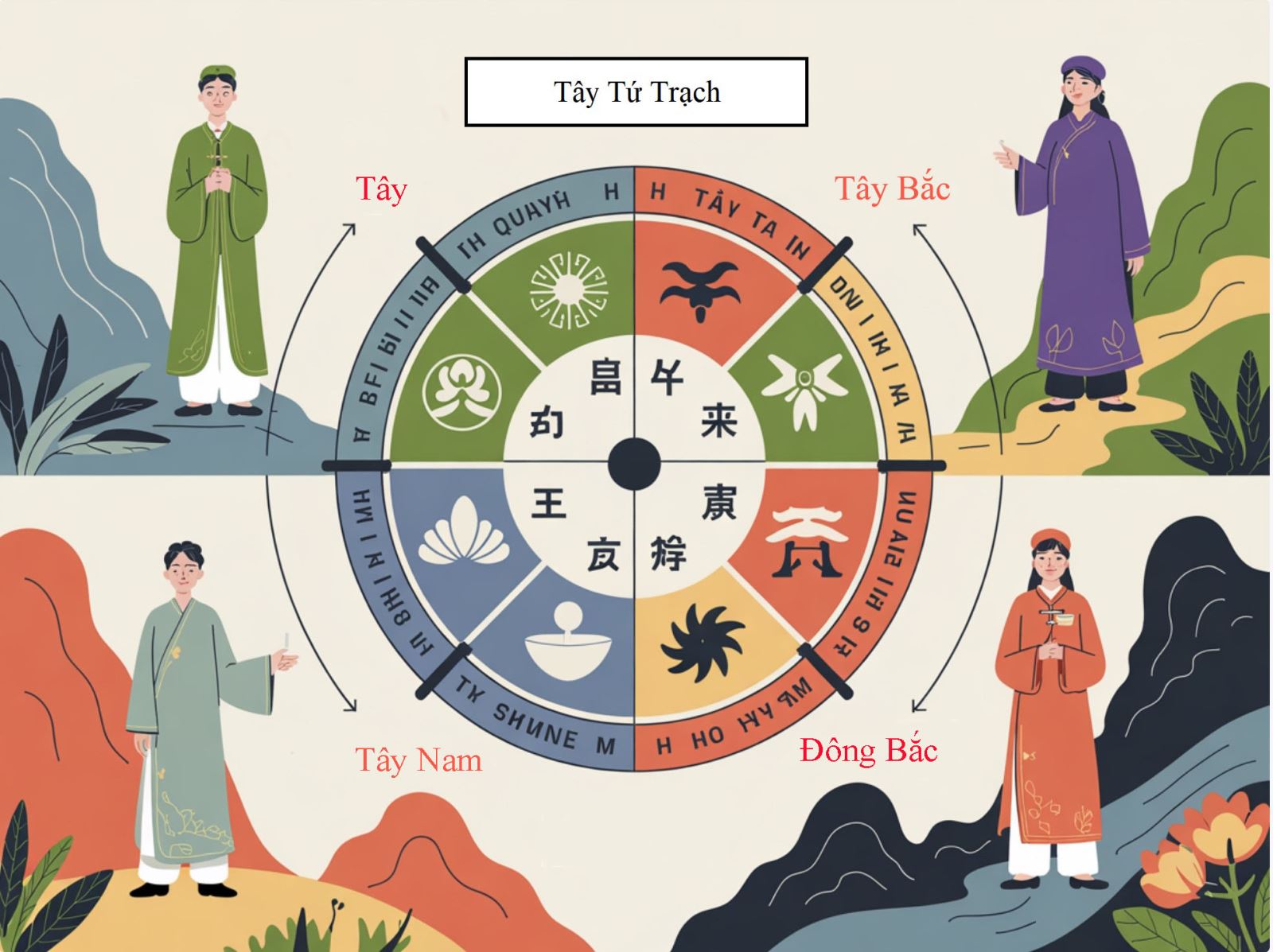 Tây Tứ Trạch gồm những hướng nào