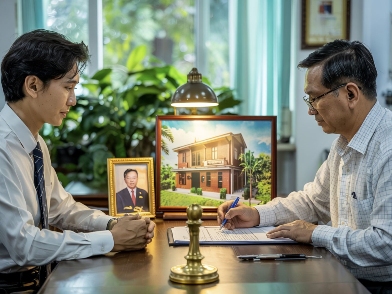 Hình ảnh minh hoạ 1 người đi làm thủ tục khai nhận di sản thừa kế